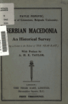Book preview: Serbian Macedonia : an historical survey by Pavle Popovic