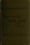 Book preview: Shakespeare's history of King John by William Shakespeare