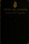 Book preview: Shakespeare's tragedy of Anthony and Cleopatra; by William Shakespeare