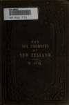 Book preview: The six colonies of New Zealand by William Fox