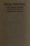 Book preview: Social principles of education by George Herbert Betts