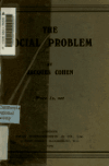 Book preview: The social problem by Jacques Judah Cohen