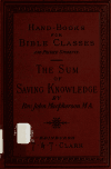 Book preview: The sum of saving knowledge (Volume 24) by David Dickson