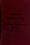 Book preview: Tables and notes on human osteology, for the use of students of medicine by Sebastian J Wimmer