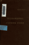 Book preview: Telegraphic cipher code, especially adapted to the cotton trade .. by Alfred B Shepperson