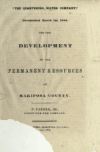 Book preview: The Quartzburg Water Company : incorporated March 1st, 1854 for the development of the permanent resources of Mariposa County by P Cadell