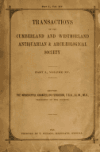 Book preview: Transactions of the Cumberland & Westmorland Antiquarian & Archaeological Society (Volume vol 15 no 1) by Cumberland and Westmorland Antiquarian and
