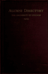 Book preview: Alumni directory, the University of Chicago, 1919 by University of Chicago. Alumni Council