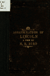 Book preview: The victorious. A small poem on the assassination of President Lincoln (Volume 1) by M. B. (Mark Baker) Bird
