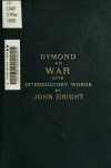 Book preview: War : an essay by Jonathan Dymond