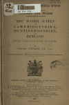Book preview: The water supply of Cambridgeshire, Huntingdonshire, and Rutland from underground sources by Geological Survey of Great Britain