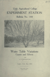 Book preview: Water table variations, causes and effects by A. B Ballantyne