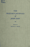 Book preview: The western journals of John May, Ohio Company agent and business adventurer by John May
