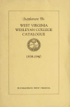 Book preview: West Virginia Wesleyan College Catalog Supplement: 1939-1940 (Volume 1939-1940) by West Virginia Wesleyan College