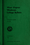 Book preview: West Virginia Wesleyan College Catalog: 1957-1958 (Volume 1957-1958) by West Virginia Wesleyan College