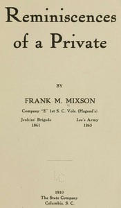 Cover of the book Reminiscences of a private (Volume 2) by Frank M. Mixson