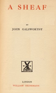 Cover of the book A sheaf by John Galsworthy