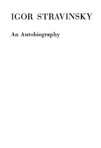 Cover of the book An Autobiography by Igor Stravinsky