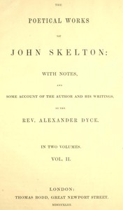 cover for book The Poetical Works of John Skelton, Volume 2 (of 2)