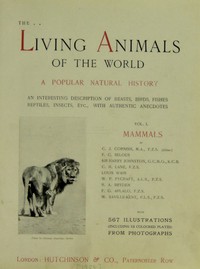 cover for book The Living Animals of the World, Volume 1 (of 2)
