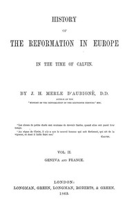 cover for book History of the Reformation in Europe in the Time of Calvin. Vol. 2 (of 8)