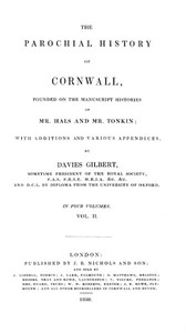 cover for book The Parochial History of Cornwall, Volume 2 (of 4)