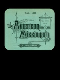 cover for book The American Missionary — Volume 37, No. 5, May, 1883
