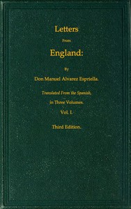 cover for book Letters from England, Volume 1 (of 3)