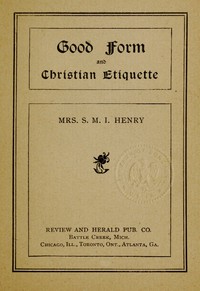 cover for book Good Form and Christian Etiquette