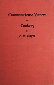 cover for book Common-Sense Papers on Cookery