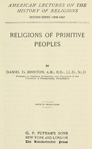 cover for book Religions of Primitive Peoples