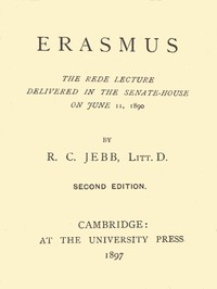 cover for book Erasmus