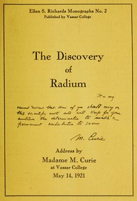 cover for book The Discovery of Radium