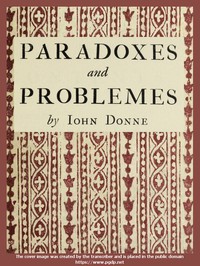 cover for book Paradoxes and Problemes