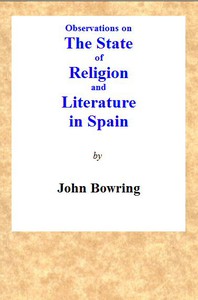 cover for book Observations on the State of Religion and Literature in Spain
