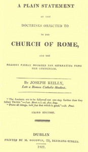 cover for book A Plain Statement of the Doctrines Objected to in the Church of Rome