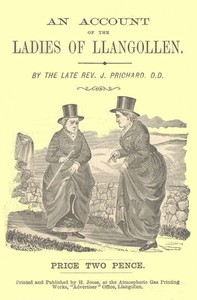 cover for book An Account of the Ladies of Llangollen