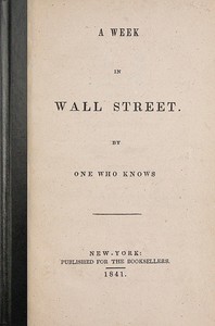 cover for book A Week in Wall Street