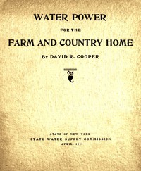 cover for book Water Power for the Farm and Country Home