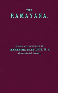 cover for book The Rāmāyana, Volume 4. Uttara Kānda