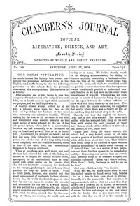 cover for book Chambers's Journal of Popular Literature, Science, and Art, No. 748, April 27, 1878