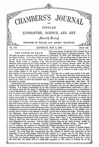 cover for book Chambers's Journal of Popular Literature, Science, and Art, No. 749, May 4, 1878