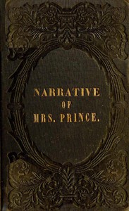 cover for book A Narrative of the Life and Travels of Mrs. Nancy Prince