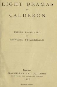 cover for book Eight Dramas of Calderon