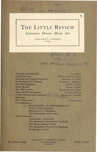 cover for book The Little Review, June 1914 (Vol. 1, No. 4)