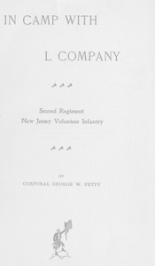 cover for book In Camp with L Company, Second Regiment New Jersey Volunteer Infantry