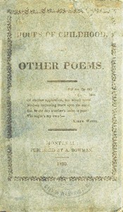 cover for book Hours of childhood, and other poems