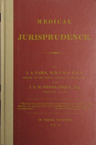 cover for book Medical Jurisprudence, Volume 3 (of 3)