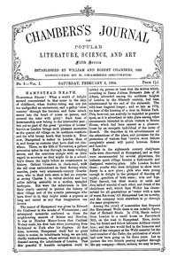 cover for book Chambers's Journal of Popular Literature, Science, and Art, Fifth Series, No. 5, Vol. I, February 2, 1884