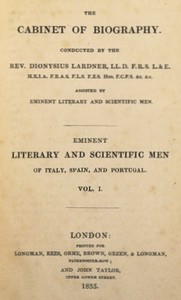 cover for book Eminent literary and scientific men of Italy, Spain, and Portugal. Vol. 1 (of 3)